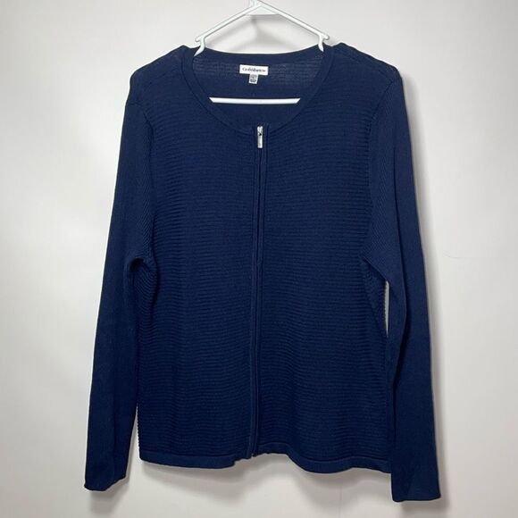 Croft and barrow zip up sweater - Picture 1 of 8